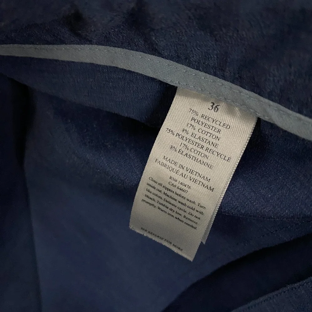 Faherty All Day Shorts Mens 36 Blue Chino Performance Hybrid Drawstrings